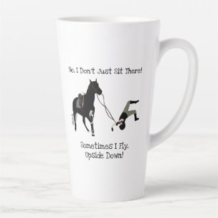 Caneca De Café Latte Não, eu não me sento aí, um cavalo equestre engraç