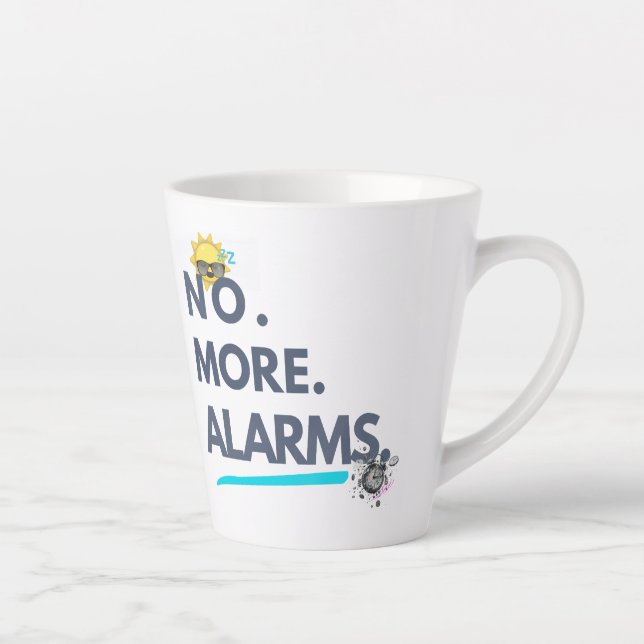 Caneca De Café Latte 💤 Não. Mais. Alarmes. (Direita)