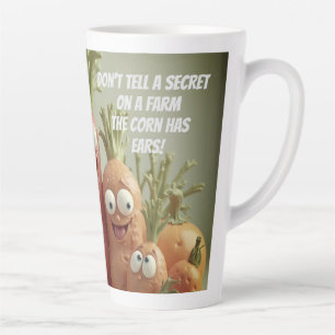 Caneca De Café Latte Não Revele Segredos na Fazenda
