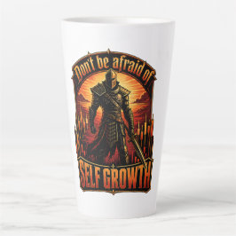 Caneca De Café Latte Não Tenha Medo do Cavaleiro do Crescimento Pessoal
