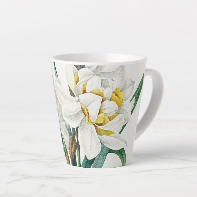 Caneca De Café Latte Narciso Duplo, Pierre-Joseph Redouté, 1827 (Ângulo direito)