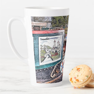 CANECA DE CAFÉ LATTE NARROWBOATS CANAIS