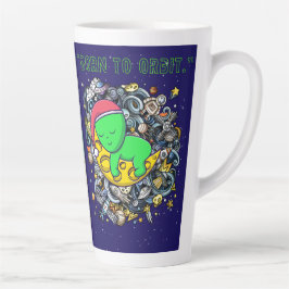 Caneca De Café Latte nascer para órbita alienígena dormindo
