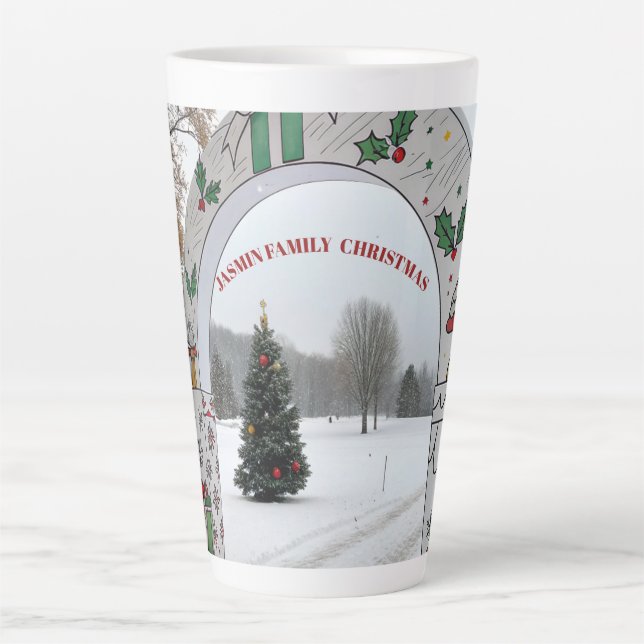 Caneca De Café Latte Natal (Frente)