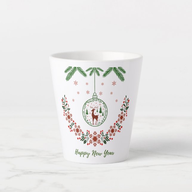 Caneca De Café Latte Natal  (Frente)