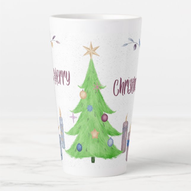 Caneca De Café Latte Natal (Frente)