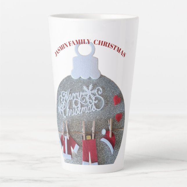 Caneca De Café Latte Natal (Frente)
