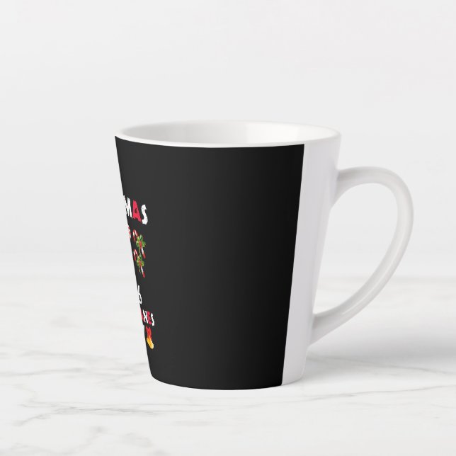 Caneca De Café Latte Natal 2020 Ficar 6 Canes Doces Longe (Direita)
