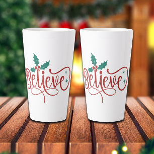 Caneca De Café Latte Natal 'Acredite' Fofo
