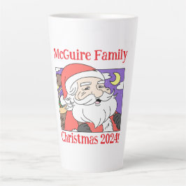 Caneca De Café Latte Natal da família 2024