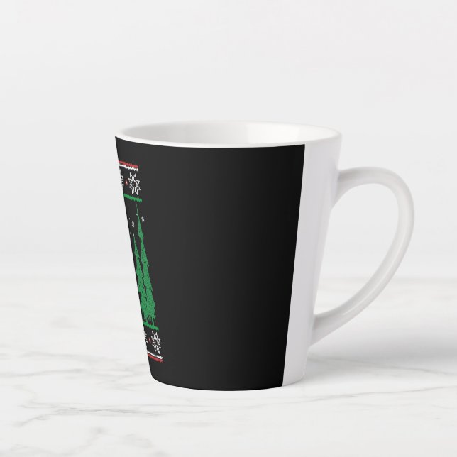 Caneca De Café Latte Natal de basquetebol (Direita)