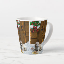 Caneca De Café Latte Natal de Goldendoodle
