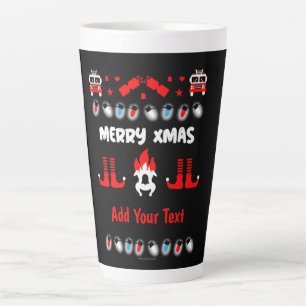 Caneca De Café Latte Natal feio do bombeiro
