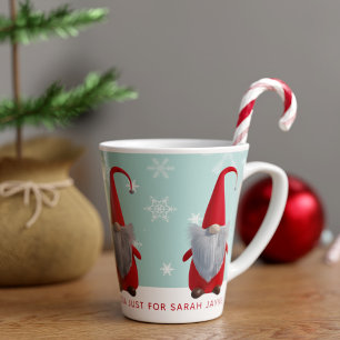Caneca De Café Latte Natal Gnomo Tomte Nisse Festivo Latte Mug