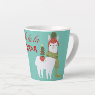 Caneca De Café Latte Natal Llama