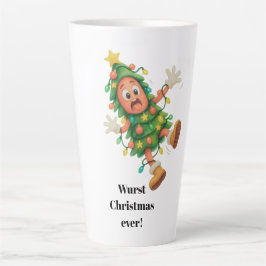 Caneca De Café Latte Natal mais Wurst de todos os tempos! Salame engraç