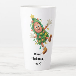 Caneca De Café Latte Natal mais Wurst de todos os tempos! Salame engraç