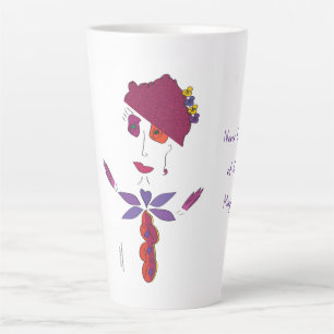 Caneca De Café Latte 'Natalie' - Nunca Perder Vista Latte Mug