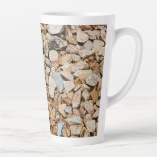 Caneca De Café Latte Natural Earth Tone Gravel and Stone Texture