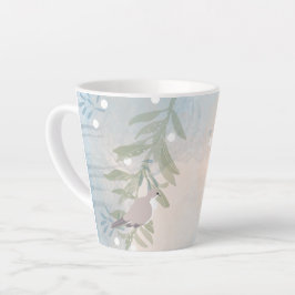 Caneca De Café Latte Natureza Floral das Aves Botânica