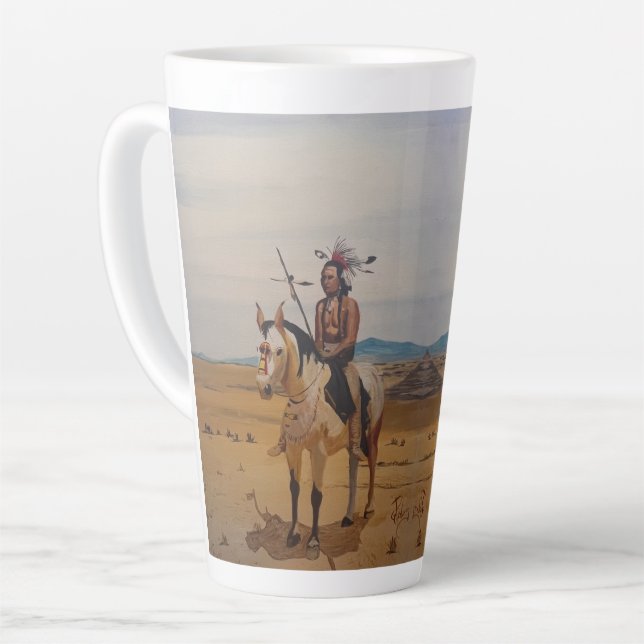 Caneca De Café Latte Navajo, por Gary Poling (Ângulo esquerdo)