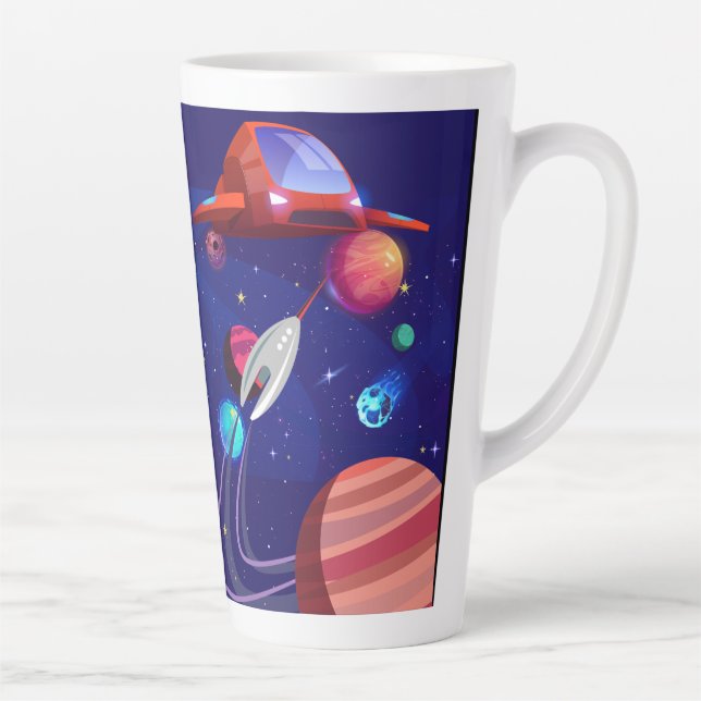 CANECA DE CAFÉ LATTE NAVE ESPACIAL (Direita)