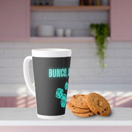 Caneca De Café Latte Neon Aqua Bunco Baby