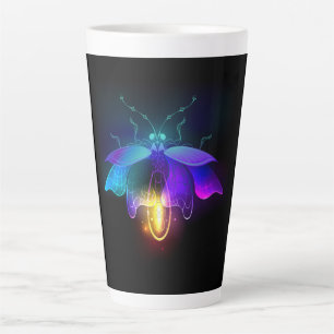 Caneca De Café Latte Neon Firefly a preto