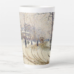 Caneca De Café Latte Neve, Boulevard de Clichy, Paris por Paul Signac
