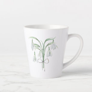 Caneca De Café Latte Neve Cai Janeiro Cerâmica da Flor de Nascimento