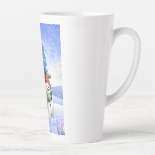 CANECA DE CAFÉ LATTE NEVE SE DIVERTIU NO DIA DO INVERNO