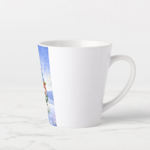 CANECA DE CAFÉ LATTE NEVE SE DIVERTIU NO DIA DO INVERNO