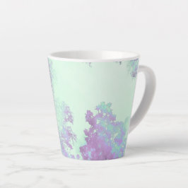 Caneca De Café Latte Névoa de Folha Larga Lavanda