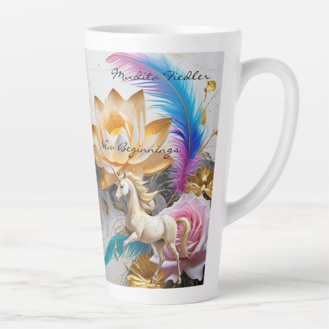 Caneca De Café Latte New Beginnings -Latte Mug (Direita)