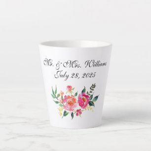 Caneca De Café Latte Newlyweds Personalizado