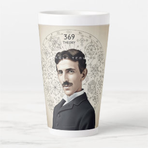 Caneca De Café Latte Nikola Tesla - 369 A chave do universo