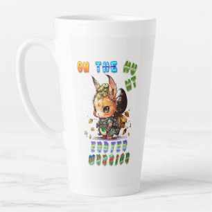 Caneca De Café Latte No Guerreiro da Páscoa de Caça