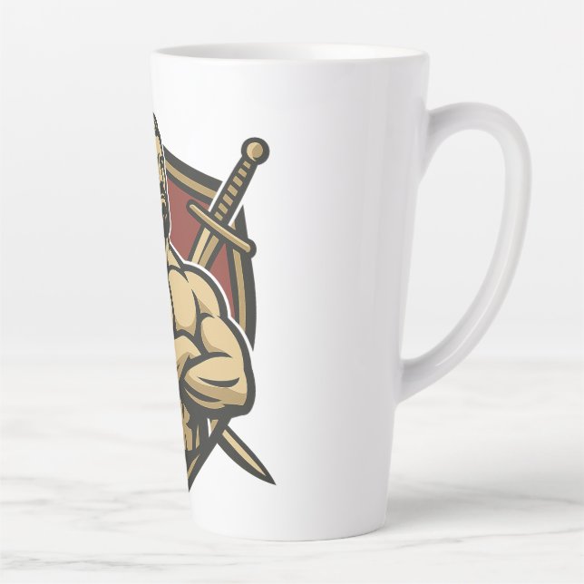 Caneca De Café Latte Noble Lion Shield Mug (Direita)