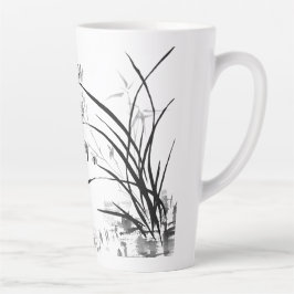 Caneca De Café Latte Noção Orquídea