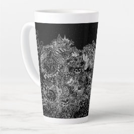 Caneca De Café Latte Noites de Halloween
