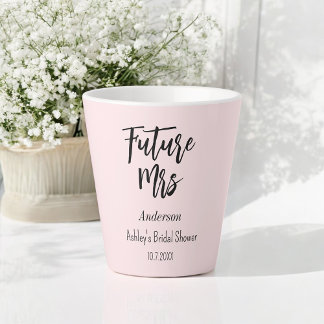 Caneca De Café Latte Noiva Futuro Sra. Rosa Blush 