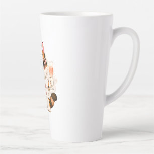 Caneca De Café Latte Noiva Gatinha Calico Fofo e Aconchegante para ser
