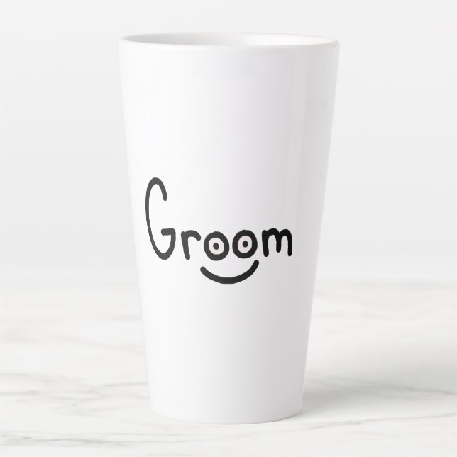 Caneca De Café Latte Noivo (Frente)