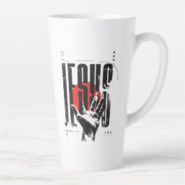 Caneca De Café Latte Nome acima de todo Nome Jesus grunge moda streetwe