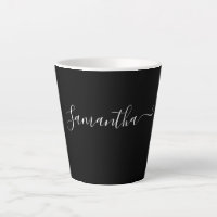 Nome da Tipografia do Script Branco Moderno em Pre