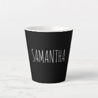 Nome da Tipografia Moderna Branco em Preto