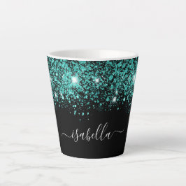 Caneca De Café Latte Nome de brilho de preto