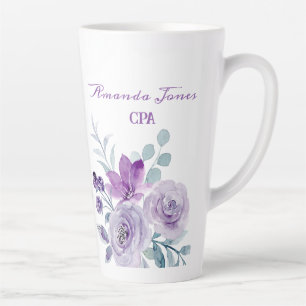 Caneca De Café Latte Nome do Cliente CPA Contador Rosa
