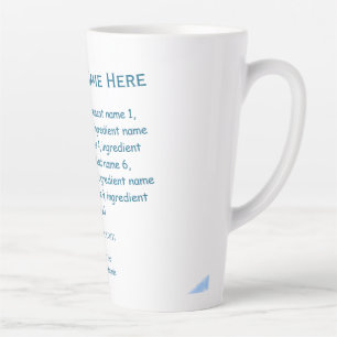 Caneca De Café Latte Nome dos ingredientes adiciona nome comercial webs