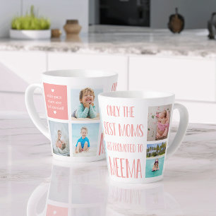 Caneca De Café Latte Nome e Fotografia para netos de Meema Cute